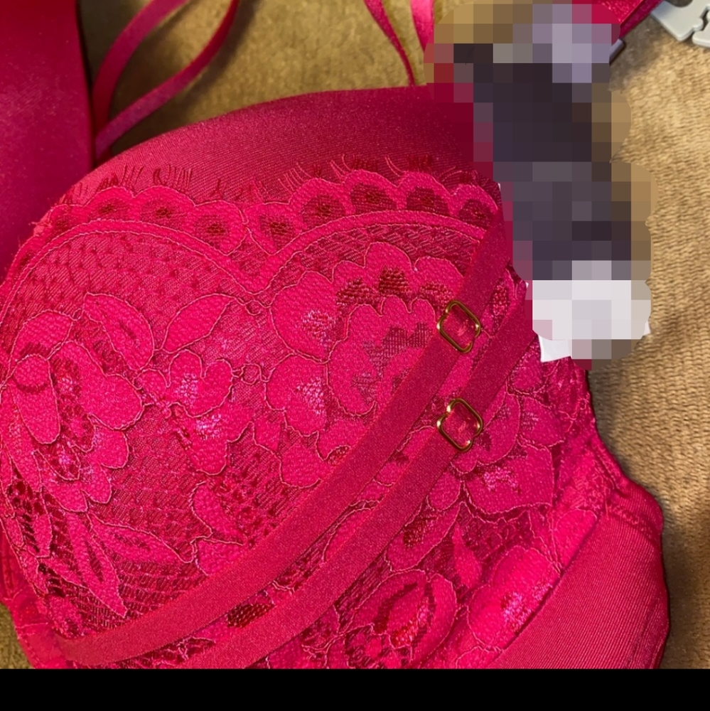 Cacique Fuchsia Boost Plunge Bra Front Closure Seriously Sexy Collection 💖 42B